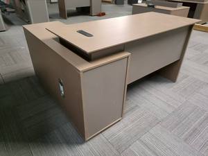 Hot Bán 1.4M Melamine Quản Lý Bàn Nhà Máy Giá Nhỏ Gọn Điều Hành L-Hình Thiết Kế Cho Văn Phòng Nhỏ Nhà Hiện Đại Bảng Điều Chỉnh Phong Cách - Product Image 3