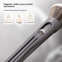 Kit de pinceaux de maquillage professionnel 5 en 1 avec têtes interchangeables, poils synthétiques doux, ODM OEM, étiquette privée, prêt pour la beauté