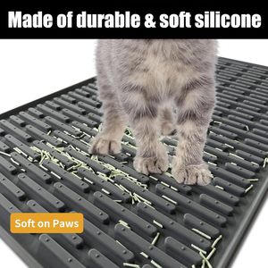 Silikon-Katzenstreu matte Rutsch feste Nicht wasser matte mit hohen Kanten Silikon-Haustier matten in Lebensmittel qualität Silikon-Haustier fütterung matte, kunden spezifische Größe - Product Image 4
