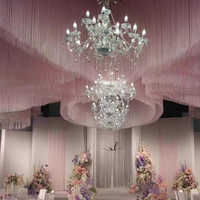 Arche de décoration portable pliable avec franges et pompons pour événements de mariage, photographie et scènes de cérémonie