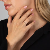 Bijoux de mode LOZRUNVE, bague fine en métal minimaliste avec petit papillon, argent sterling 925 pour femmes