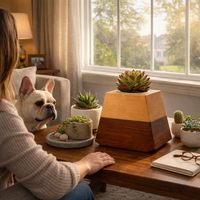 Urne funéraire pour animaux de compagnie en bois de pin naturel avec plateau pour plante, urne commémorative pour cendres d'animaux, décoration d'intérieur, cadeau de sympathie