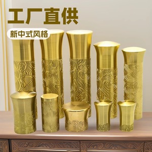 Couvre-pieds de meubles en cuivre Huoxiang, carrés et ronds, pour chaises, tables, canapés, lits, accessoires de quincaillerie CT-0061 - Product Image 3