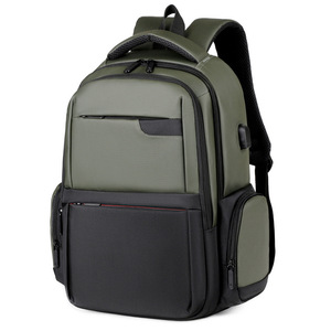 Laptop <b>Backpack</b> Large Capacity <b>Computer</b> Bag With Usb Port Unisex Travel <b>Backpack</b> For Men And Women Khaki Color - Product Image 3