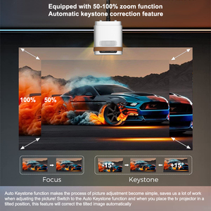 Proyector Portátil Rigal E1, el Mejor Proyector Profesional para Exteriores de 12v, para Camping, Juegos, <span class=keywords><strong>TV</strong></span> Móvil, 1080p, LED, Mini, para Luz Diurna - Product Image 2