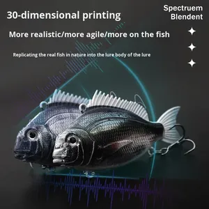 Poisson daurade Vib dur appât 3d leurres pêche 6cm 8cm 9cm ABS dur Vibe <span class=keywords><strong>leurre</strong></span> - Product Image 2