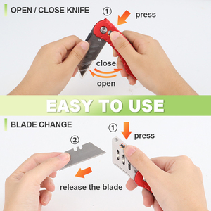 Ánh Nắng Mặt Trời Bán Buôn Mát Mini Nhỏ Hộp Cắt Nhôm Xử Lý Kim Loại Gấp Dao 10Pcs Phụ Tùng Lưỡi Dao Tiện Ích - Product Image 3