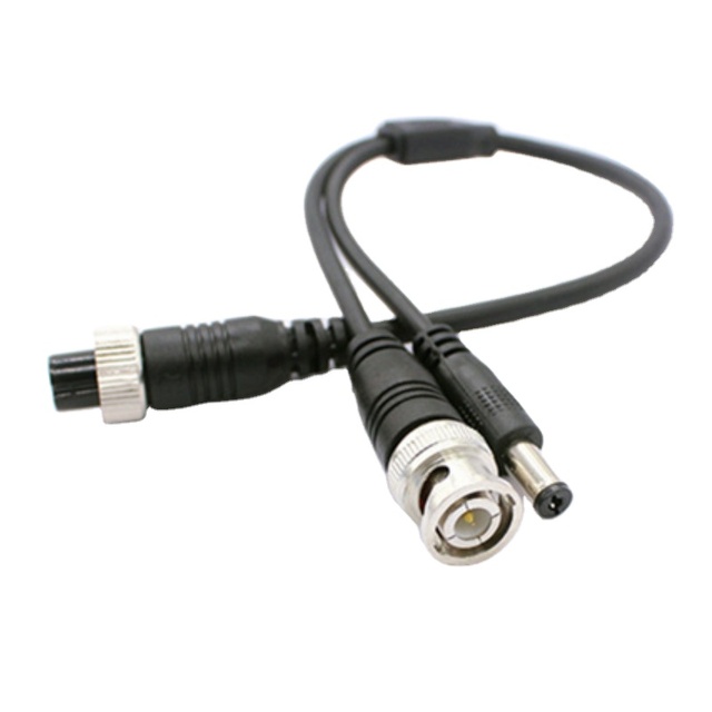 Factory Price M8 Car DVR CCTV Camera 5.5*2.1DC 0.3M 4-Pin Aviation Female BNC Male Cable Connector PC Housing PCB Application
