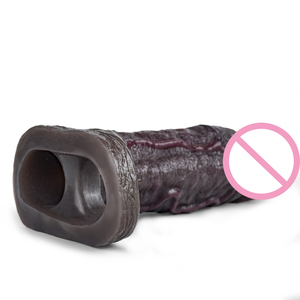 SXXY Silikon Siyah Penis Kılıfı Erkek Penis Büyütme Toptan Seks Oyuncakları Geciktirici Boşalma Penis Uzatıcı Yetişkin Çiftler için Seks - Product Image 4