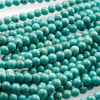 Perles de turquoise verte de 8mm perles rondes en vrac pour la fabrication de bijoux