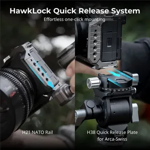 ชุดอุปกรณ์ถ่ายภาพสำหรับกล้อง Sony Alpha 6700 SmallRig 5060 HawkLock Quick Release Camera Cage พร้อมด้ามจับยาง Ergonomic และตัวหนีบสาย HDMI - Product Image 4