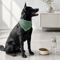 Bandana pour chien personnalisé à carreaux, avec logo sur mesure, en coton, violet et marron, faible MOQ, respirant, léger, vente en gros
