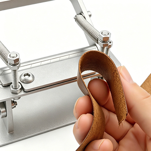 Macchina Manuale per Spaccare e Rifilare il Cuoio, Rifilatrice Manuale per Bordi per Cinture in Pelle Conciata al Vegetale, Portafogli, Strumento per Lavorazione Artigianale del Cuoio Fai-da-te - Product Image 3