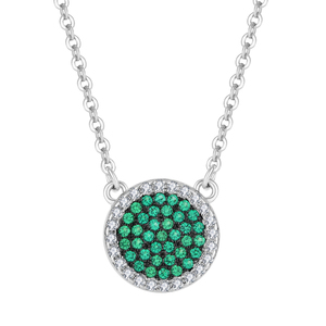 <span class=keywords><strong>Collana</strong></span> <span class=keywords><strong>con</strong></span> ciondolo elegante da donna di lusso 925 in argento Sterling placcato in rodio per la festa nuziale zircone pietra principale - Product Image 1