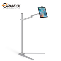 Support de sol ergonomique à hauteur réglable, en Aluminium, pour ordinateur portable, Smartphone et tablette
