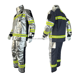 Tenue de <span class=keywords><strong>pompier</strong></span> en aluminium EN469 avec <span class=keywords><strong>casque</strong></span> NOMEX, ensemble EPI en aramide, fourniture en gros d'usine chinoise, équipement uniforme de <span class=keywords><strong>pompier</strong></span> - Product Image 4