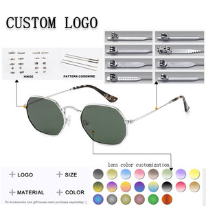 Gafas de Sol Retro con Marco Metálico y Lentes Degradadas, Unisex, Montura Completa, Estilo Rectangular, Casual, Protección UV para Adultos - Product Image 2