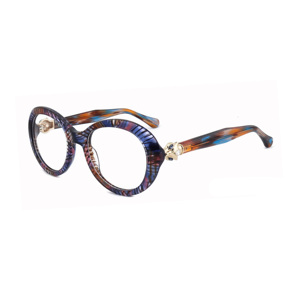 Mode ronde épaisse cadre lunettes optiques pur acétate coloré motif conception élégant extérieur lunettes décoratives - Product Image 6