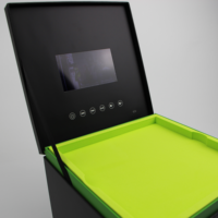 Boîte à brochures vidéo sur mesure avec logo personnalisé Boîte à brochures vidéo avec écran LCD de haute qualité Boîte à cartes vidéo