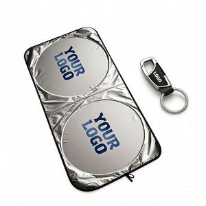 Car Dealer Promo Business Gift Custom Logo Sun <b>Shade</b> Foldable Car Front <b>Window</b> Sunshades Polyester Windshield Sunshade Wholesale - Product Image 1
