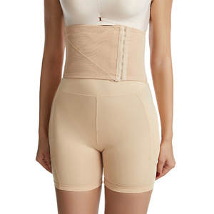 Pantalones Moldeadores de Cuerpo con Control Abdominal Reforzado, Cintura Ajustada y Cadera Realzada con Almohadilla de Esponja para Glúteos, Diseño Sin Costuras - Product Image 2