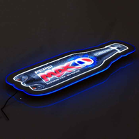 Boîte à lumière LED en aluminium, forme personnalisée, signalétique murale LED pour bar à bière, pour la publicité