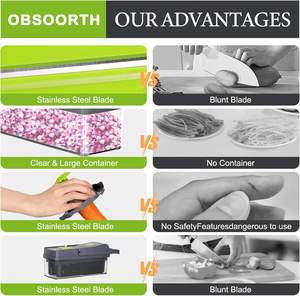 Utensilios de Cocina Manuales 12 en 1, Accesorios para el Hogar, Pelador de Verduras, Cortador de Cebolla, Rebanador - Product Image 2