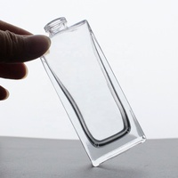 Flacon de parfum rectangulaire transparent vide d'origine, format voyage, 20 ml, 30 ml, pour homme