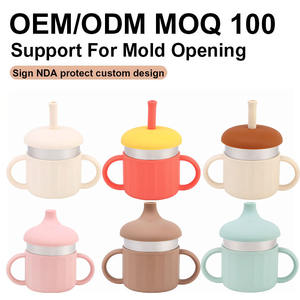 <span class=keywords><strong>Gobelet</strong></span> d'apprentissage pour bébé personnalisé OEM/ODM, échantillon gratuit, <span class=keywords><strong>gobelet</strong></span> d'apprentissage en acier inoxydable <span class=keywords><strong>avec</strong></span> <span class=keywords><strong>paille</strong></span> pour bébé de 0 à 12 mois - Product Image 1