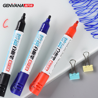 Marqueurs pour tableau blanc en verre GENVANA OEM à logo personnalisé, haute luminosité, effaçables à sec, encre rechargeable, noir/bleu/rouge, MOQ 20000, direct usine