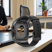 Nieuwe Populaire Luxe Siliconen Titanium Horlogeband Duurzaam Bandje Voor Apple Iwatch Horloge Ultra 9 8 7 6 5 4 3 2 1 Se