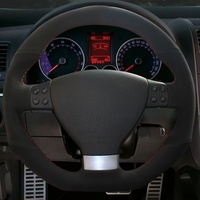 Housse de volant DIY Black Suede pour Volkswagen VW Golf 7 GTI Golf R MK7 VW Polo GTI Scirocco Accessoires Parts