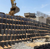 Système de confinement cellulaire en géocell HDPE NETE MPGGC pour le contrôle de l'érosion des pentes, mur de soutènement, stabilisateur de sol haute résistance