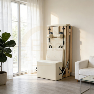 Lettino Pieghevole in Legno di Quercia per <span class=keywords><strong>Pilates</strong></span>, Macchina <span class=keywords><strong>Reformer</strong></span> per Fitness, Attrezzatura per <span class=keywords><strong>Pilates</strong></span> Domestico - Product Image 1
