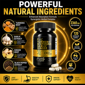 Nuevo Suplemento de Cúrcuma y Curcumina, 120 Cápsulas, Apoyo para la Salud del Corazón, para Adultos - Product Image 4