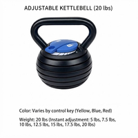 Ensemble de kettlebells réglables de 40 lb à changement rapide pour la musculation à domicile et l'entraînement de force
