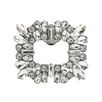 Accessoires de chaussures en métal ornés de strass et de cristaux, motifs floraux, clips de talon, boucles de mariée, pour l'approvisionnement transfrontalier