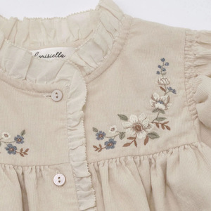Robe <span class=keywords><strong>LOU</strong></span> pour enfants, collection Printemps, 100% coton, imprimée et brodée, douce, coupe trapèze, manches longues, pour filles, idéale pour les sorties et comme sous-vêtement. - Product Image 2
