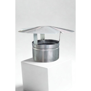 Tapa de chimenea de acero galvanizado tipo inserto, cubierta fija para chimeneas de techo - Product Image 1