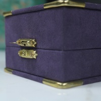 Boîte à bijoux de luxe, boîte de présentation de bijoux en velours avec logo personnalisé, boîte cadeau vintage, fabricant OEM ODM
