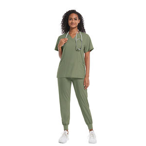 Niaahinn Soins Infirmiers Scrubs Uniformes Ensembles Pantalon Côtelé Pieds Scrubs Fabricant Uniformes <span class=keywords><strong>Pas</strong></span> <span class=keywords><strong>Cher</strong></span> Ensembles Prix Usine En Gros - Product Image 2