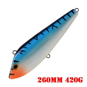 Leurre <span class=keywords><strong>de</strong></span> pêche à la traîne en plastique imprimé Brave <span class=keywords><strong>pour</strong></span> le <span class=keywords><strong>maquereau</strong></span>, grande taille 260 mm-420 g, petite taille 210 mm-210 g - Product Image 3