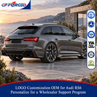 Vente Flash Jantes Forgées Monobloc Courbées Concaves Noires Usinées 21x10.5 22x10.5 5x112 pour Audi RS6 C8 RS7