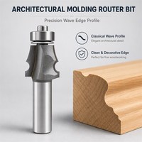 Fraise à rainurer avec guide à roulement, queue de 1/4" et 1/2", en carbure de tungstène, pour le façonnage décoratif des bords, outil de fraisage pour le travail du bois