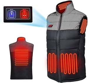 <span class=keywords><strong>Gilet</strong></span> <span class=keywords><strong>chauffant</strong></span> d'hiver décontracté pour homme et femme, coupe-vent, avec fermeture éclair, 3 températures réglables, lavable, <span class=keywords><strong>batterie</strong></span> non <span class=keywords><strong>incluse</strong></span> - Product Image 1