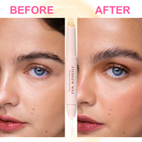 Pensil Gel Alis Label Pribadi Pengiriman Cepat dengan Kuas, Transparan, Tahan Air, Tahan Lama, Kepala Ganda, Vegan, Wax Alis