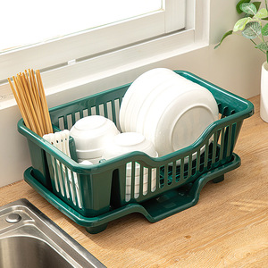 OEM hộ gia đình nhà bếp Countertop món ăn giá đũa lọc nước hộp lưu trữ PP nhựa khô món ăn lưu trữ giá cho bồn rửa - Product Image 3