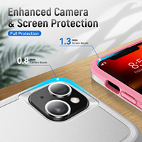 Pour iPhone 15, coque de téléphone hybride magnétique 2 en 1 pour iPhone 11 13 12 Pro 14 16 Plus, coque rigide en PC antichoc, couche intérieure en TPU