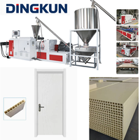 Mesin Pembuat Papan Pintu PVC WPC Harga Pabrik DINGKUN, Mesin Ekstrusi Panel Pintu PVC, Lini Profil Kusen Pintu