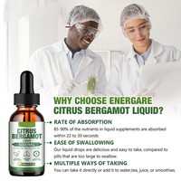 Complément OEM Citrus Bergamote 5000MG Gouttes liquides de Citrus Bergamote et de Riz de levain rouge avec Corossol, Riz de levain rouge et Feuille d'olivier